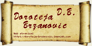 Doroteja Brzanović vizit kartica